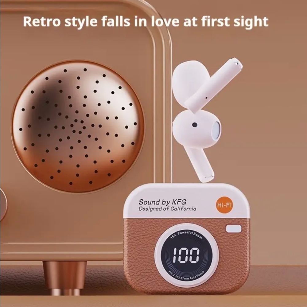 Wireless Earbuds with LED Display Charging Case Earphones BT 5.4 with Mic, Green - Picture 4 of 10